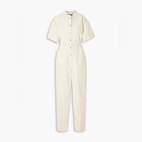 ISABEL MARANT Etundra belted linen-blend ripstop jumpsuit - NWT - Picture 1 of 3